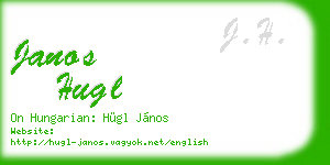 janos hugl business card